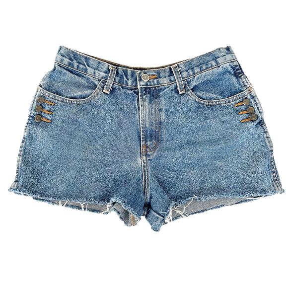 Vintage LEI High Waisted Cut Off Jean Shorts Sz 29 - Picture 1 of 6